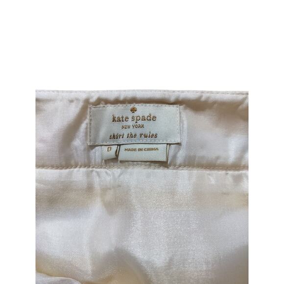 Kate Spade Women's Barry Yellow White Striped Mini Skirt Size 0 - Picture 9 of 10